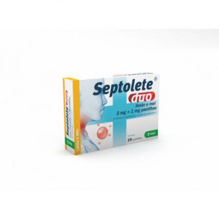 Septolete Duo limão e mel 16 pastilhas