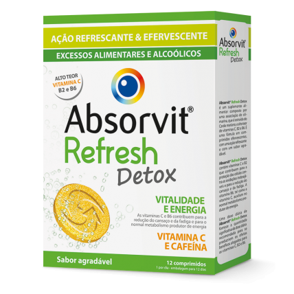 Absorvit Refresh Detox 12 Comprimidos Efervescente